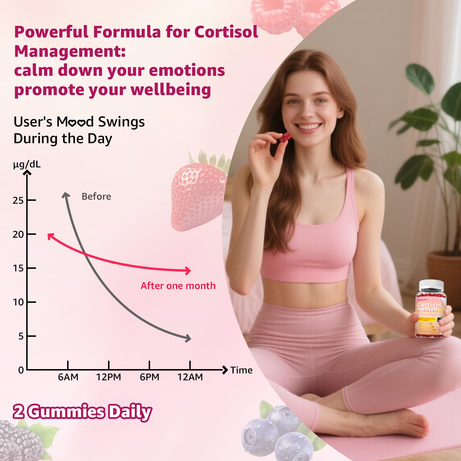 Ashwagandha, Phosphatidylserine and L-Theanine in gummies