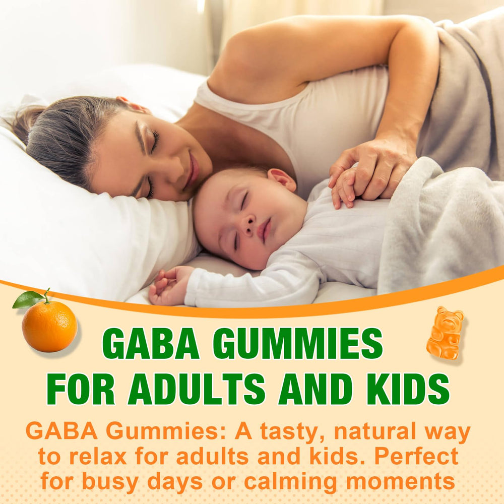 Diagram showing GABA, L-Theanine, 5-HTP and Vitamin D3 ingredients