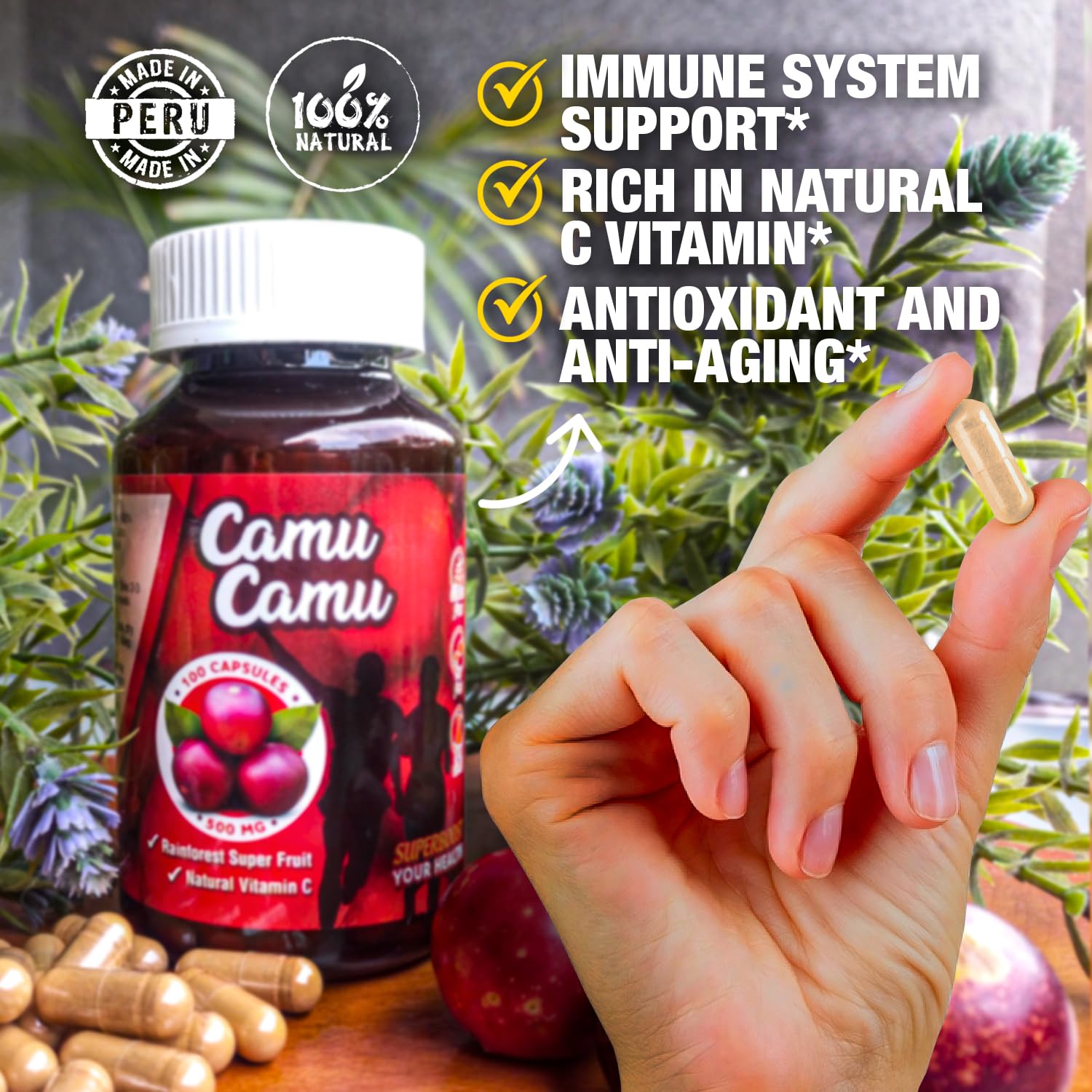Vitamin C content per serving highlighted at 150 mg