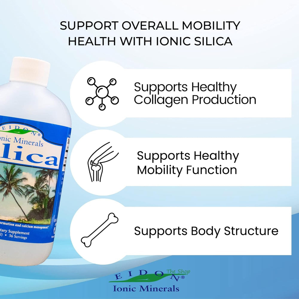 Graphic illustrating silica supporting collagen production