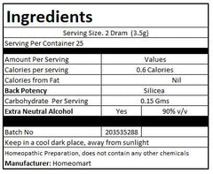 HomeoMart Silicea pellets product packaging and label