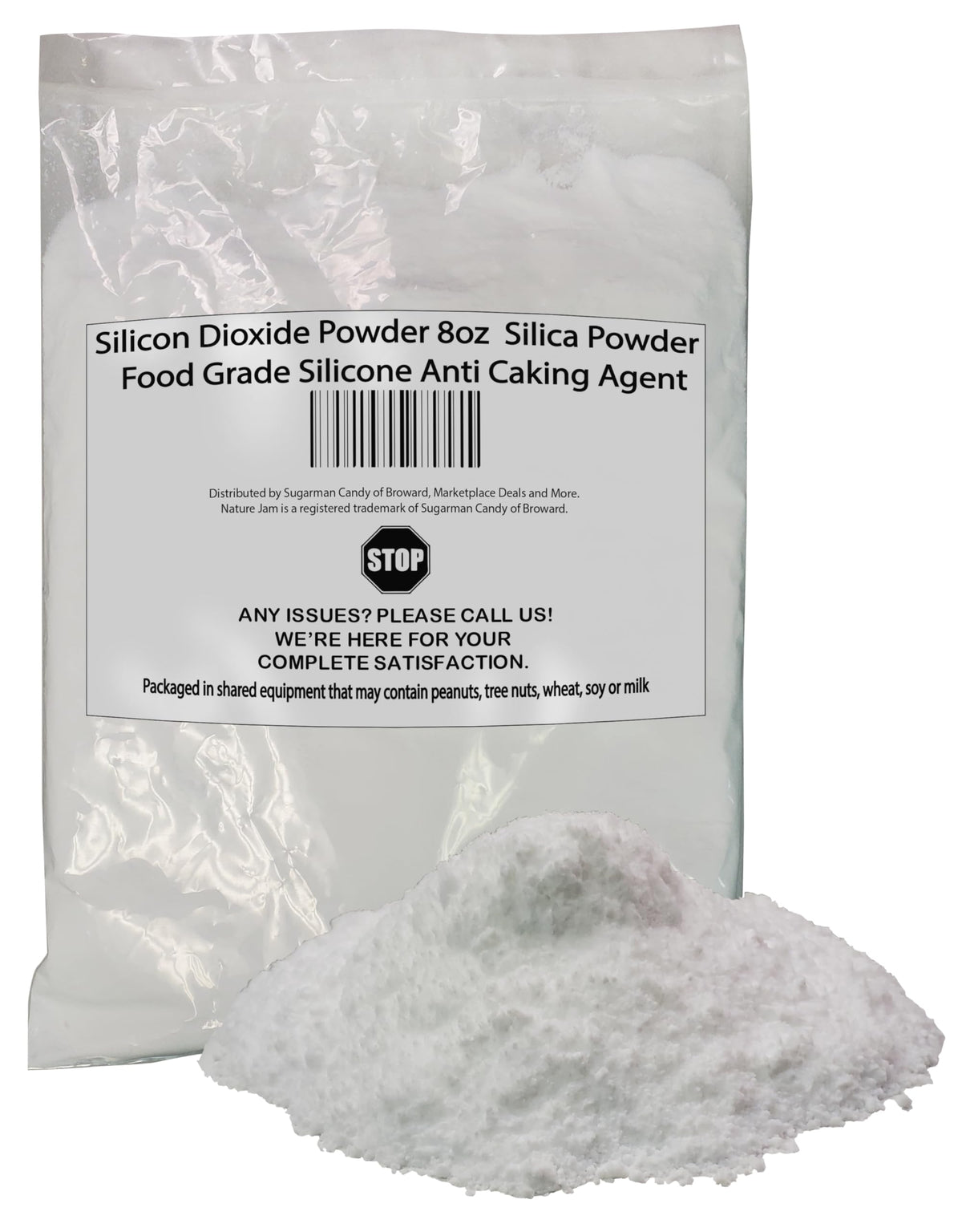 Silicon Dioxide Powder 8oz - Silica Powder - Anti-Caking Agent - Food Grade