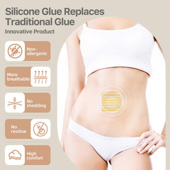 Close-up of medical soft silicone material used in the patch