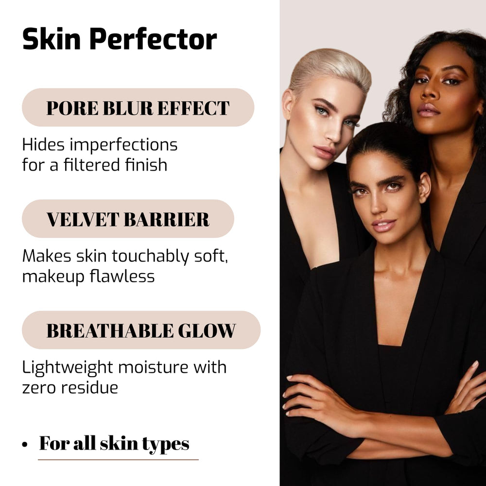 Silicone Face Primer delivers a matte finish for a refined complexion.