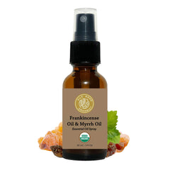 1 oz bottle of Silk Road Frankincense & Myrrh essential oil spray
