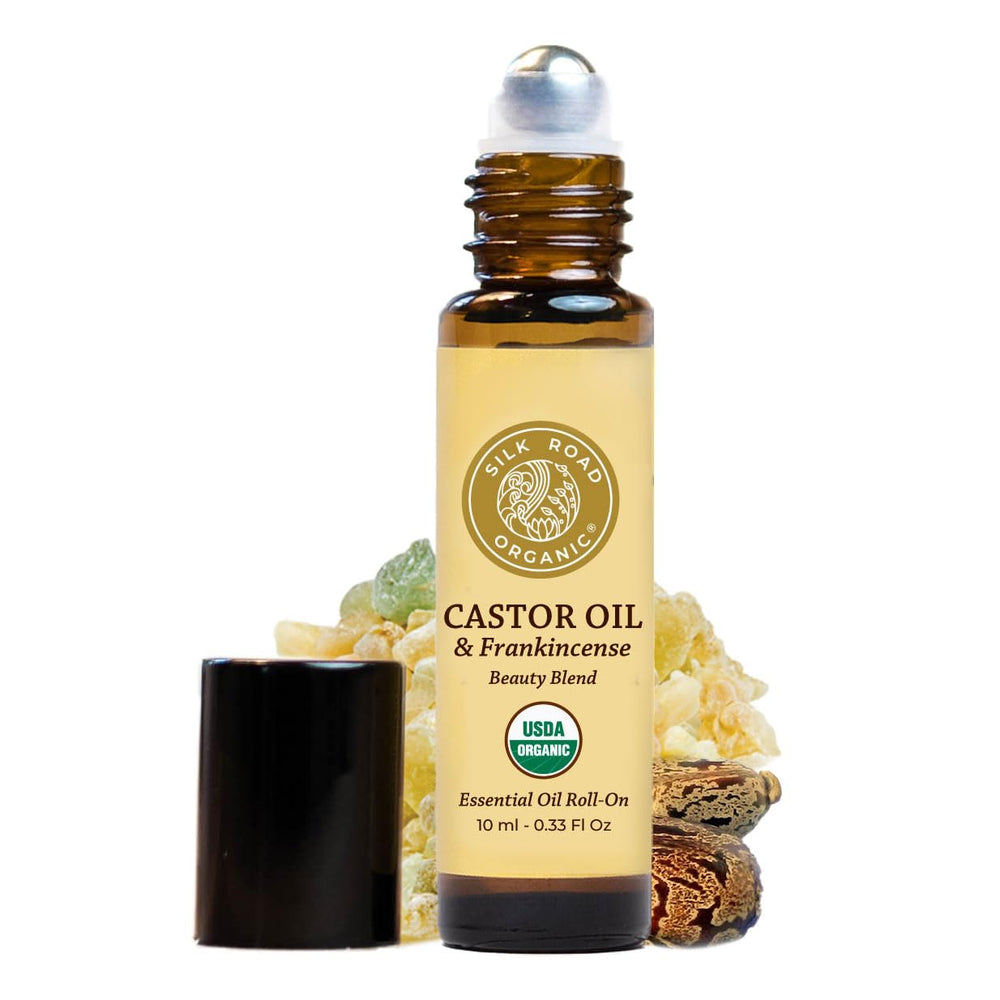 Silk Road Organic Castor Oil & Frankincense Eye Roll-On 10ml bottle