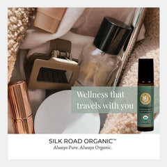 Travel-ready aromatherapy roll-on in use