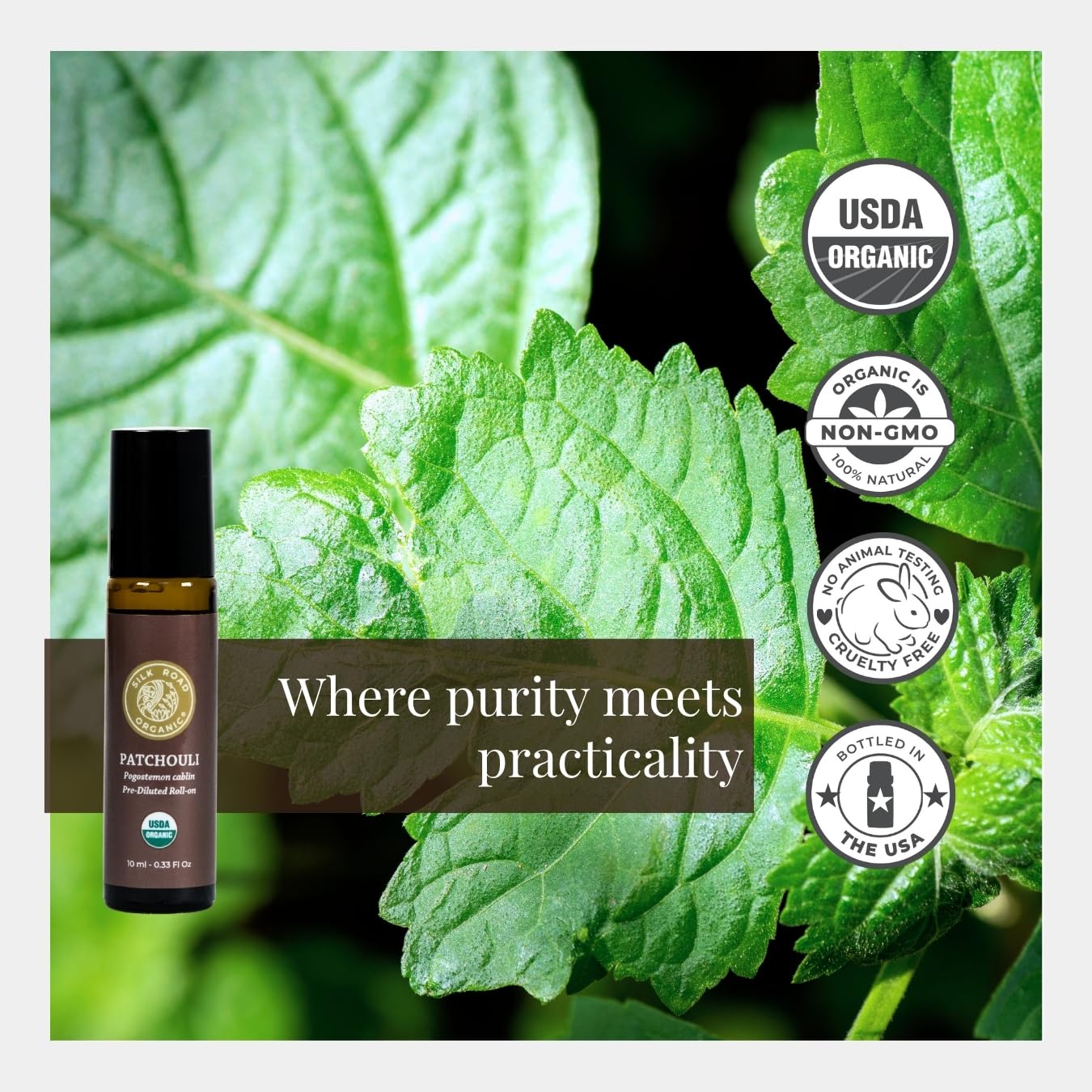 Travel-friendly 10 ml roll-on bottle with tamper seal