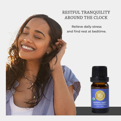 Close-up of Silk Road Restful Ease bottle and dropper