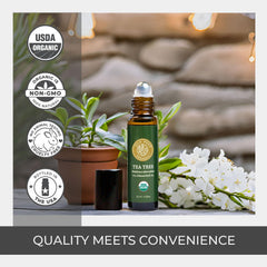 Travel-friendly 10 ml tea tree oil roll-on packaging