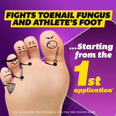 Silka antifungal liquid around cuticle for precise, mess-free application.