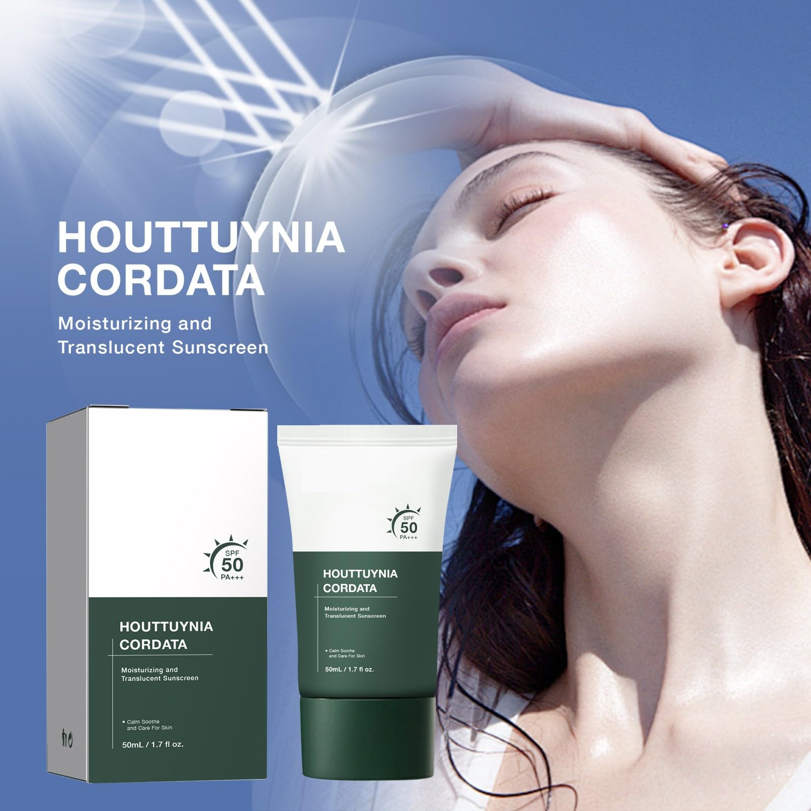 Silky Moisture Sunscreen gel-texture glides smoothly for comfortable wear.
