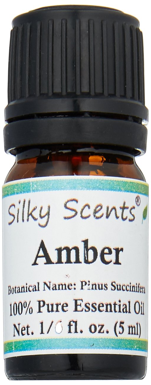 SILKY SCENTS Amber Essential Oil bottle with dropper, 5 ml