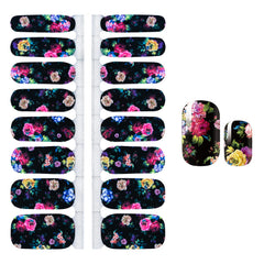 SILPECWEE nail sticker pattern close-up reveals crisp floral details for chic nails.