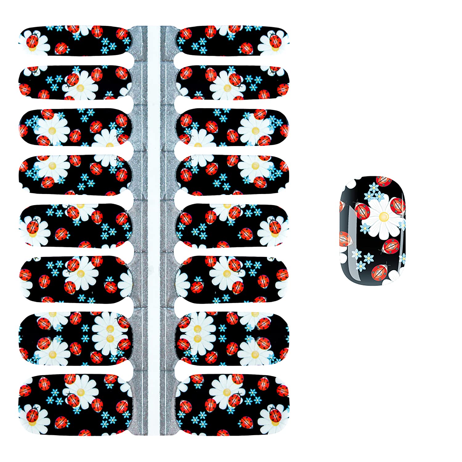 SILPECWEE self-adhesive nail strips application shows easy, mess-free use.