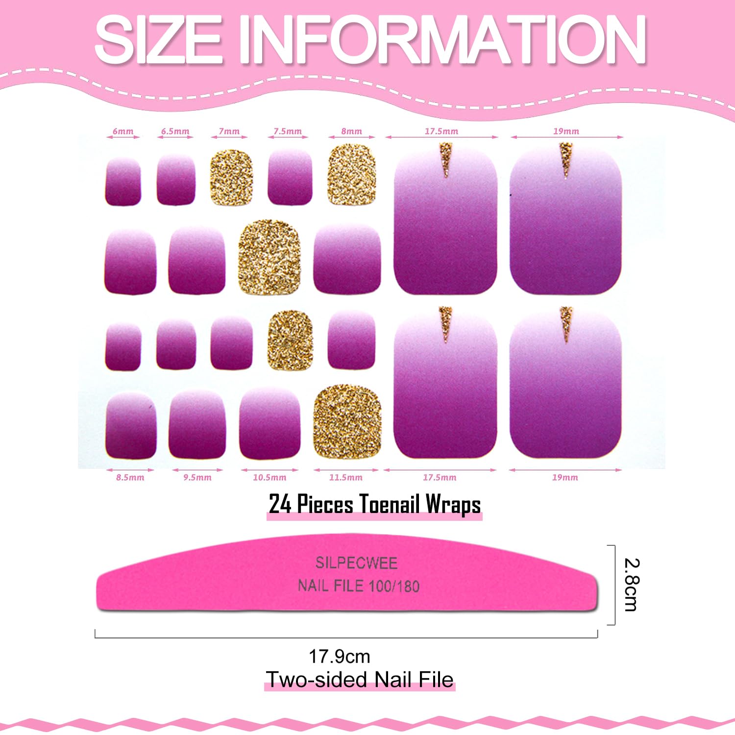 SILPECWEE strips being applied to nail with self‑adhesive design