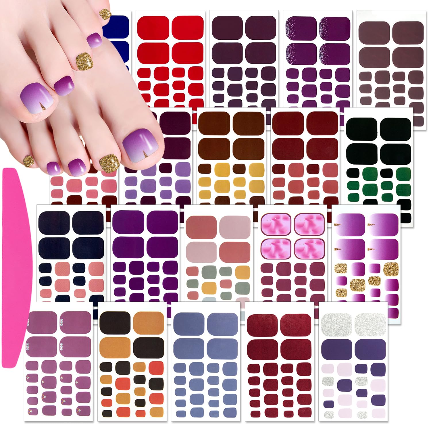 SILPECWEE toe nail strips pack ready for at‑home manicure