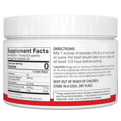 Zinc and Vitamin C (Ascorbic Acid) on packaging