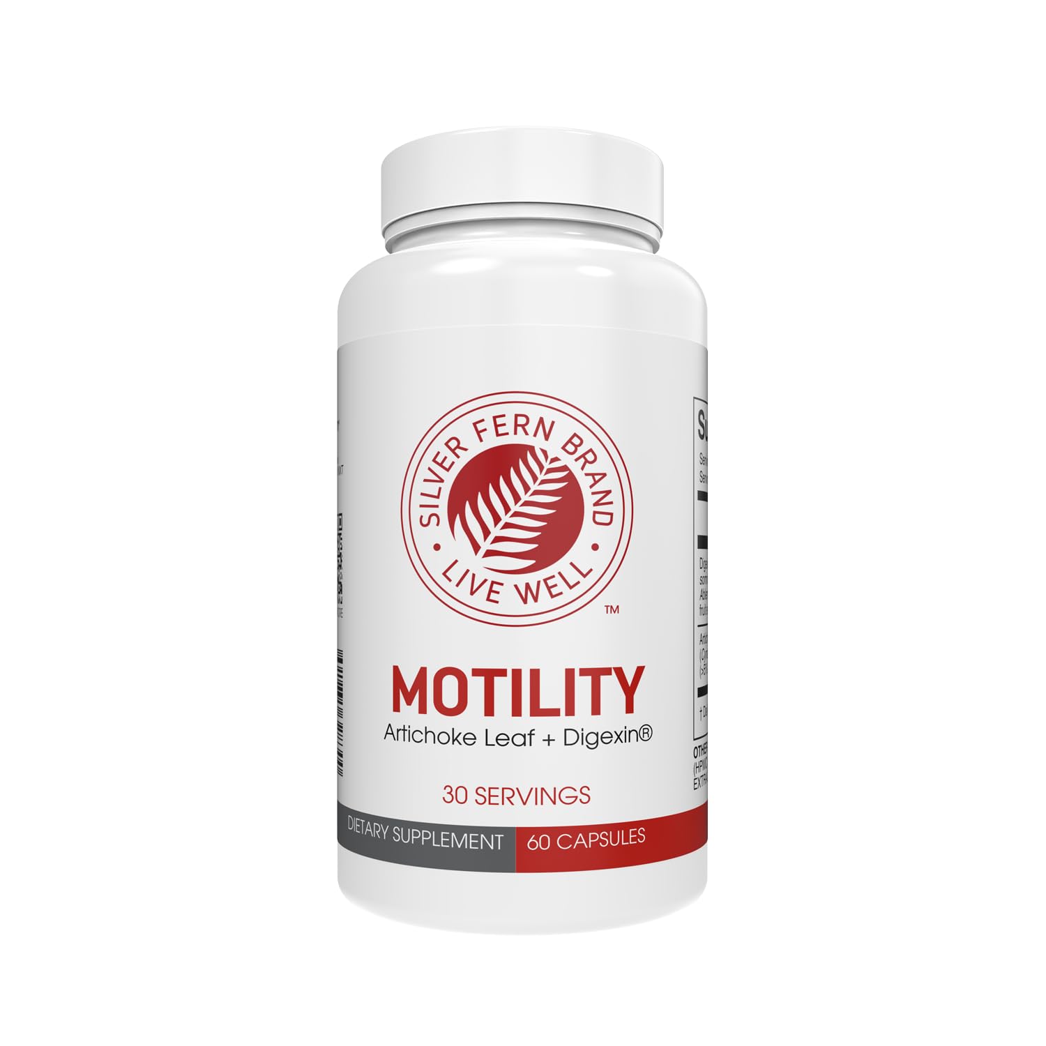 Bottle of Motility by Silver Fern Brand with 60 capsules