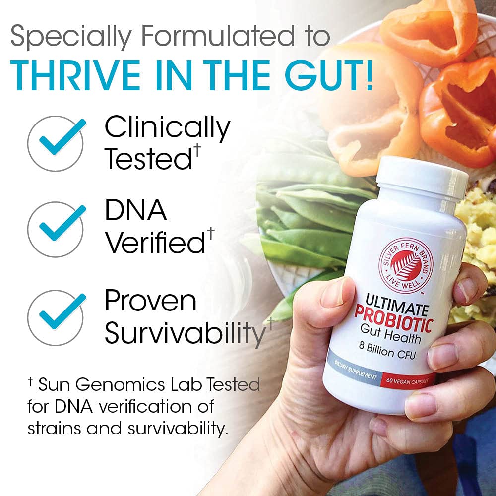 Nutrition facts panel of Silver Fern Probiotic