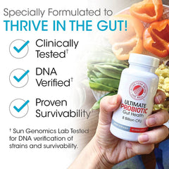 Nutrition facts panel of Silver Fern Probiotic