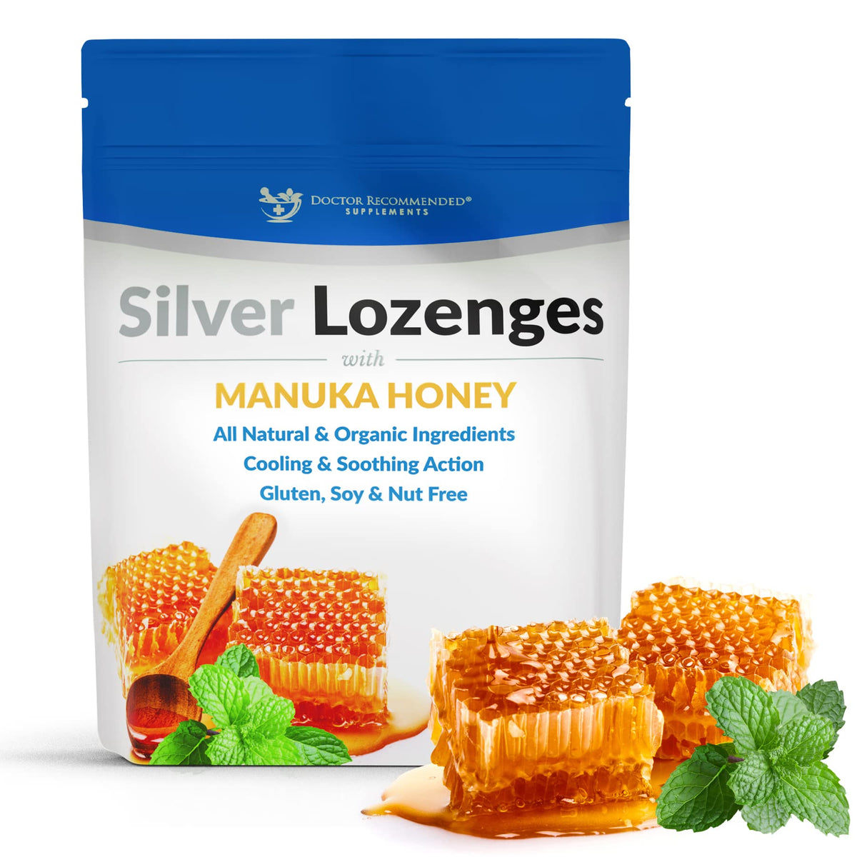 Silver lozenges with Manuka honey and vitamin C – 24 lozenges package