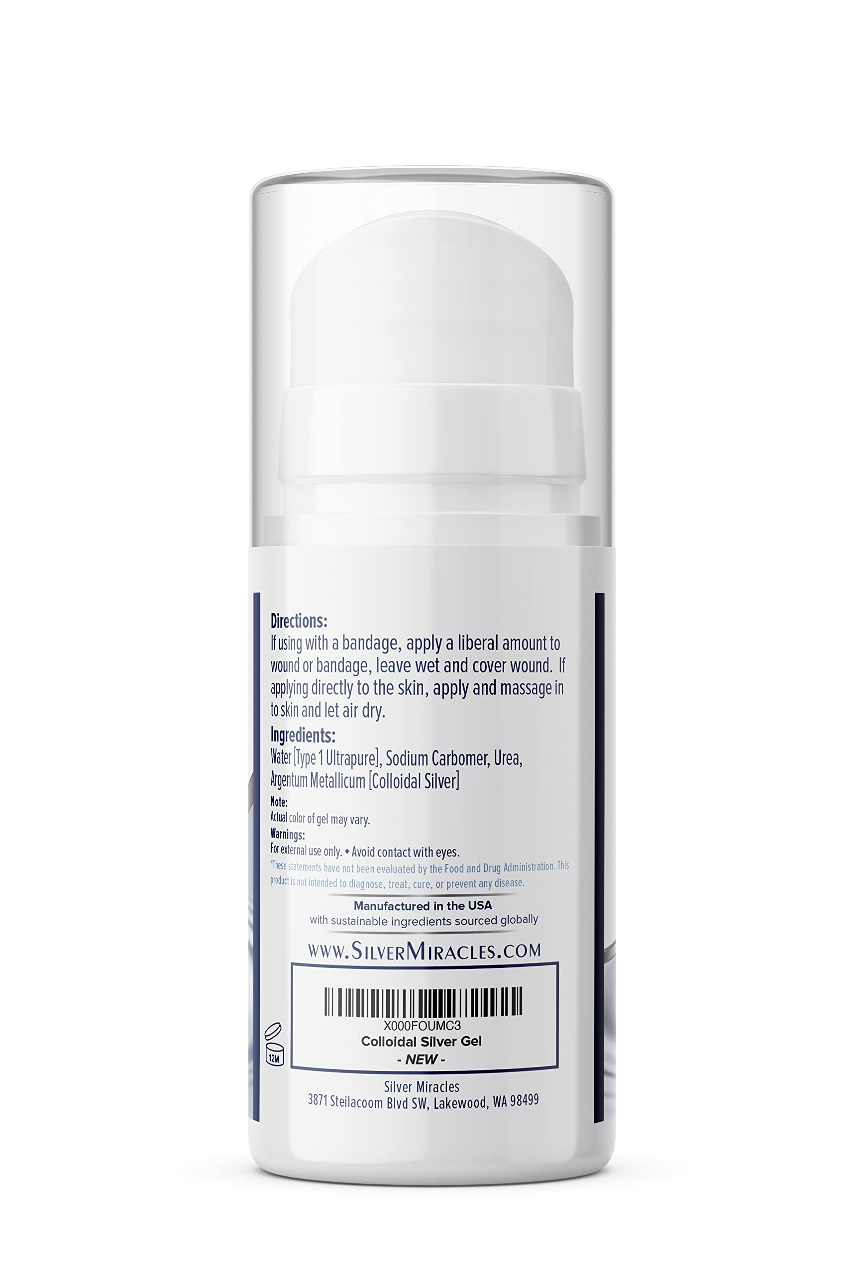 Close-up of nano silver gel for wound care and irritated skin