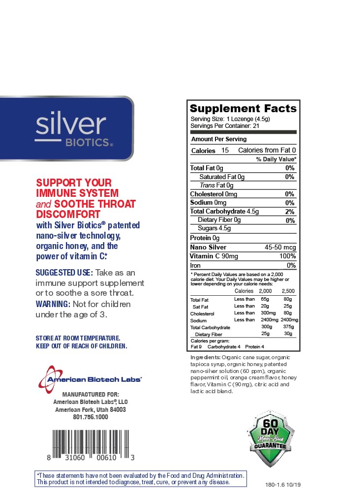 Graphic showing SilverSol technology with 60 ppm