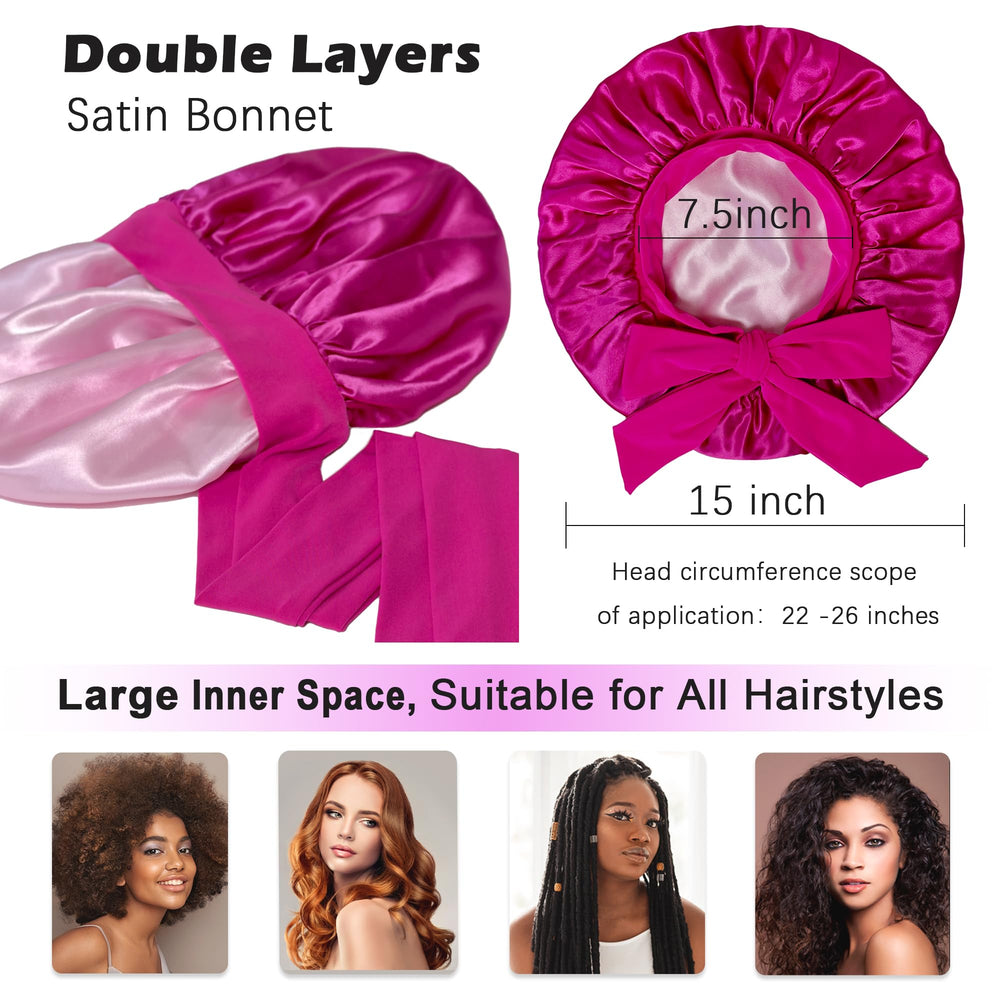 Simapu spacious sleep cap fits long and voluminous hair without pressure.