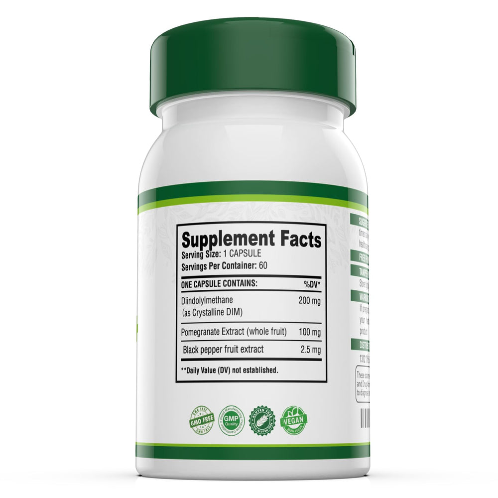 Simlike DIM Hormone Detox label detail emphasizing enhanced absorption.