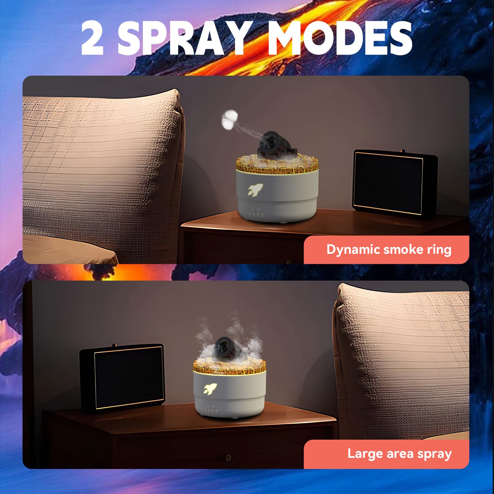 SIMOHOT cannon humidifier control panel with electroplated buttons for easy operation