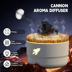 SIMOHOT cannon humidifier LED light show in seven colors for mood ambience