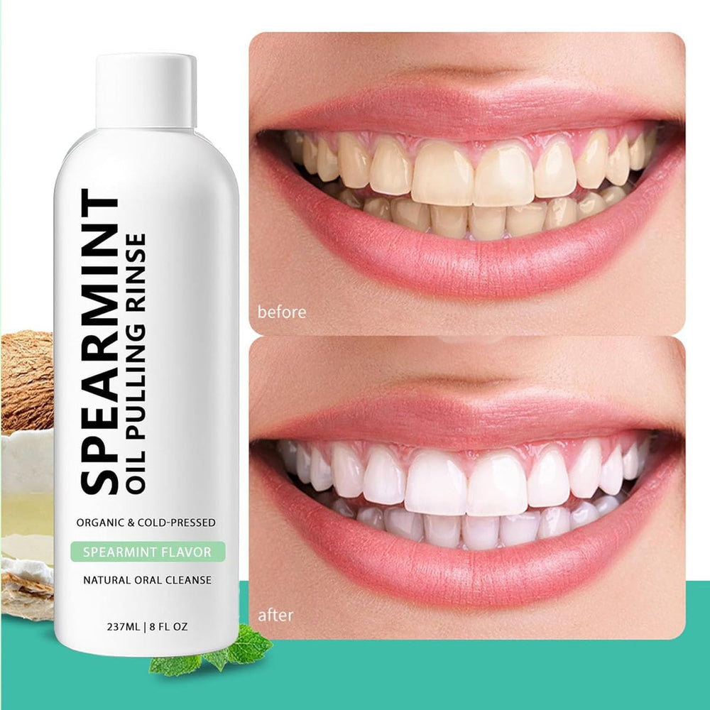 Simple oil pulling routine instructions