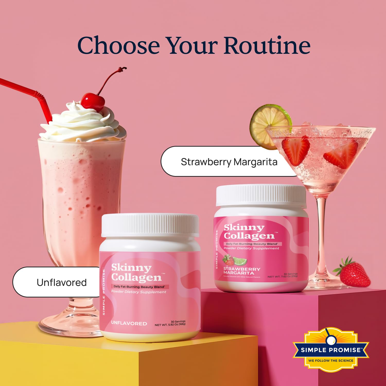 Simple Promise collagen powder added to coffee or beverage