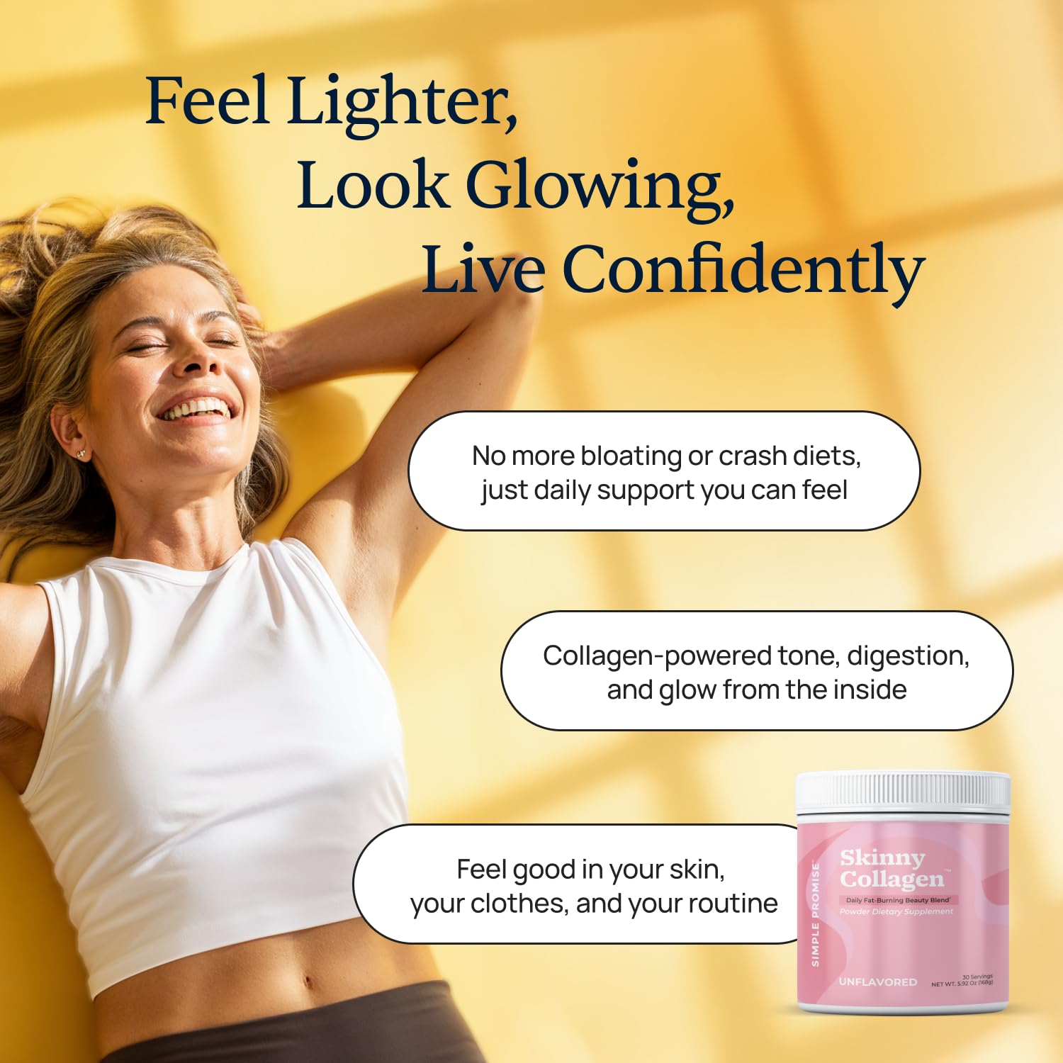 Simple Promise TriBiome postbiotic ingredient supports gut balance