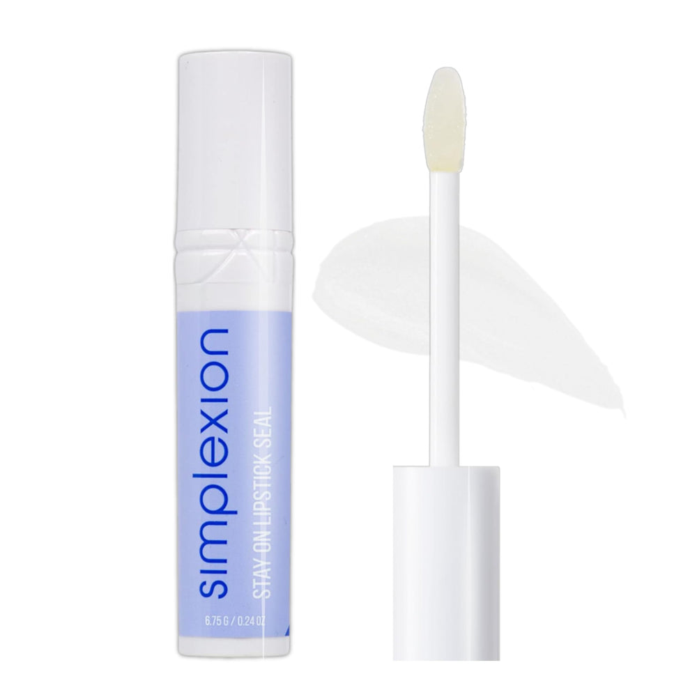 Simplexion Stay On Lipstick Seal bottle shows a clear, long-lasting finish.