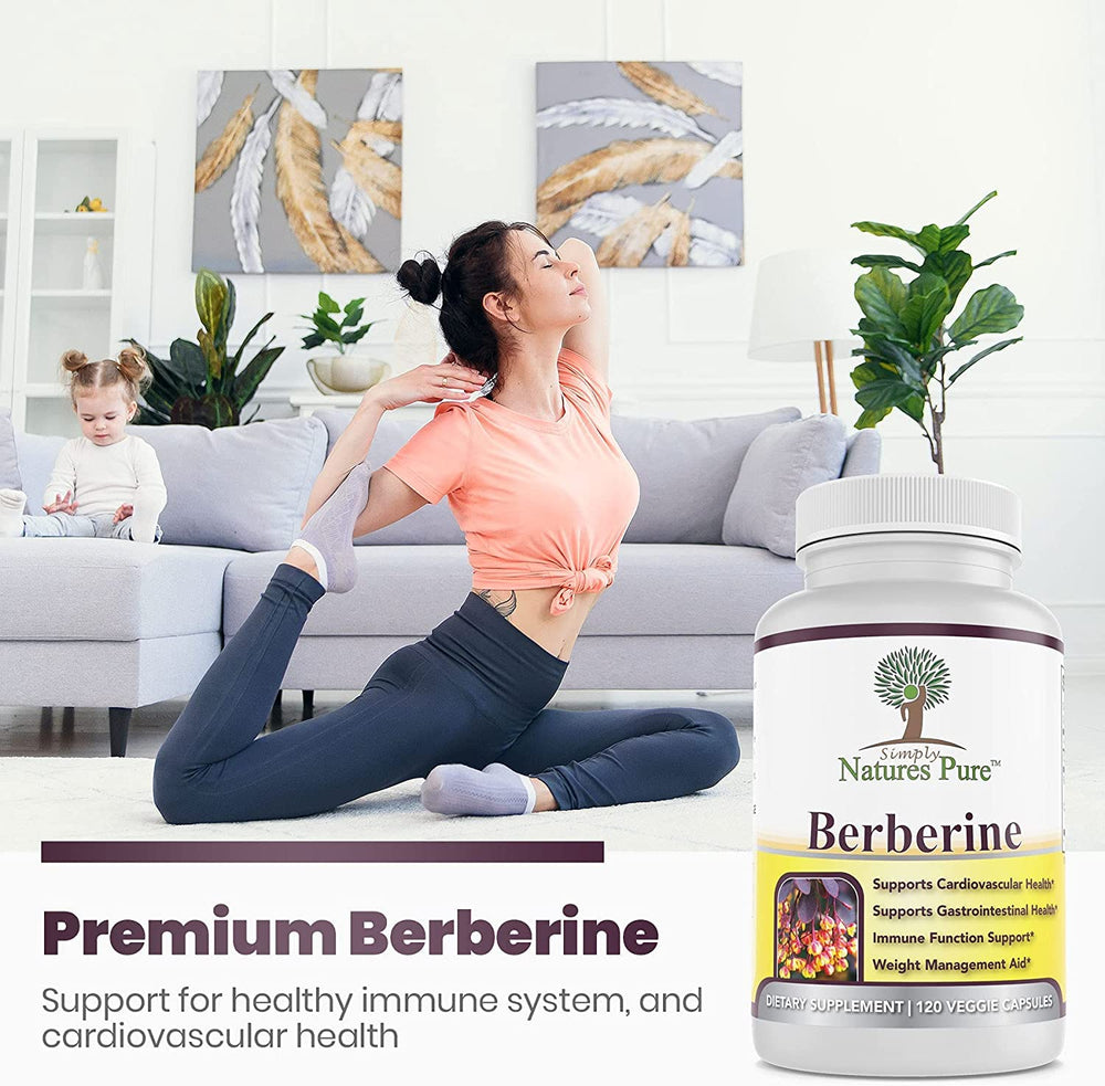 Simply Natures Pure Berberine ingredients with chromium and cinnamon for balance