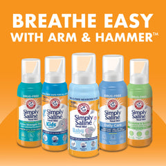 Simply Saline three-pack packaging shows family-friendly option for ongoing congestion relief.
