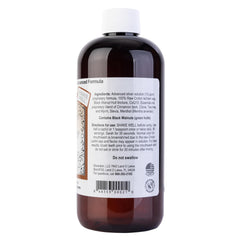 Close-up of cinnamon flavor label on Simply Silver bottle