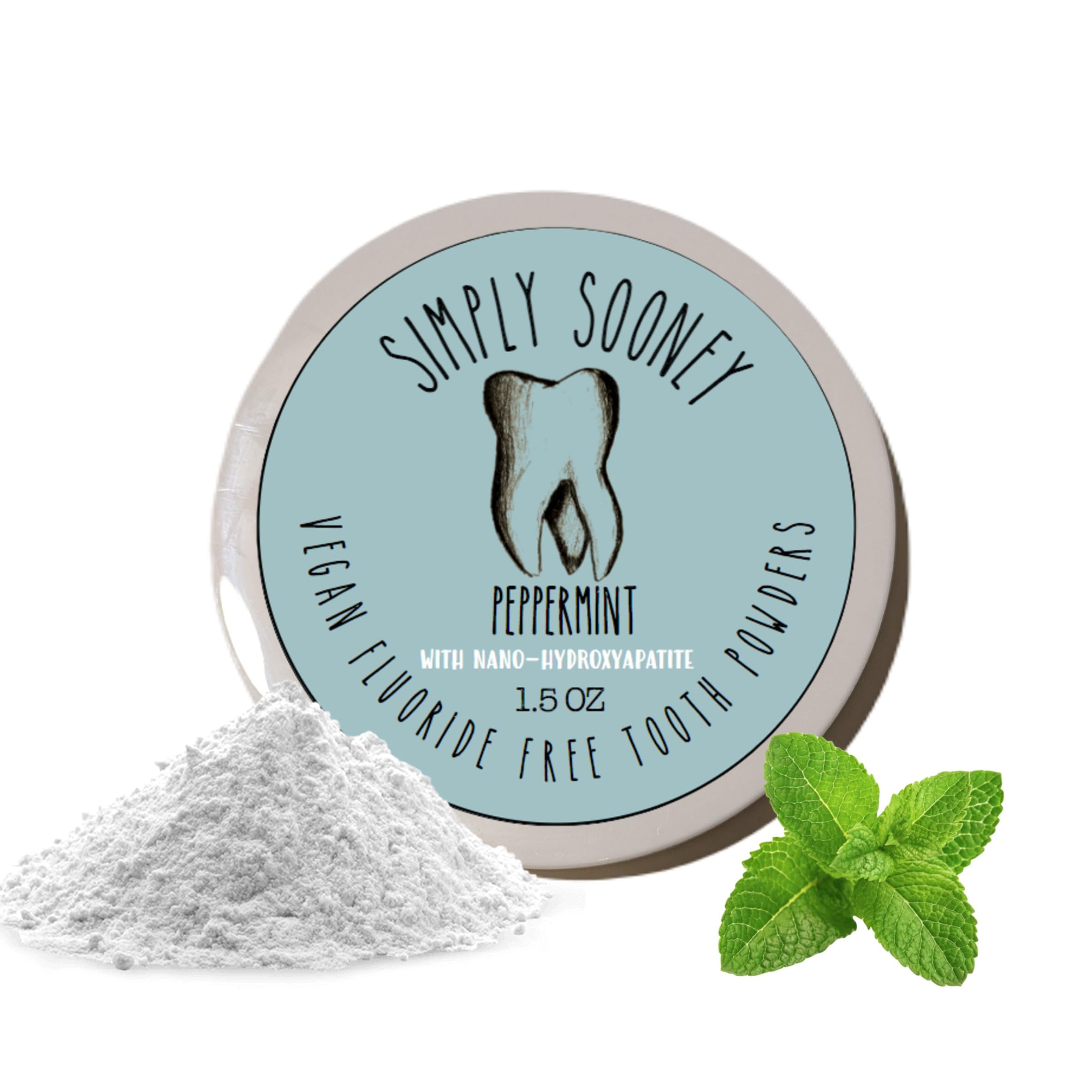 Simply Sooney Remineralizing Vegan Tooth Powder | Peppermint Nano-Hydr ...