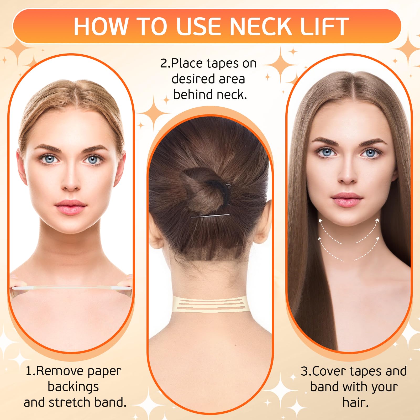 SinBron Neck Tape easy application with tear-open design.