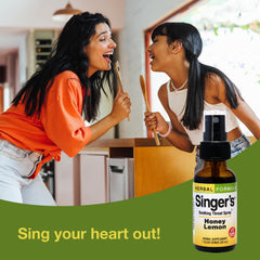 Packaging of Herbs Etc. Singer's Saving Grace Honey Lemon throat spray