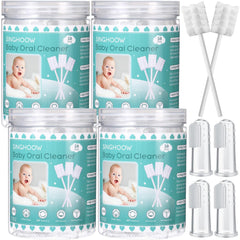 Singhoow baby tongue cleaners and finger toothbrushes set in blue