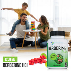 Single-ingredient berberine supplement capsule bottle