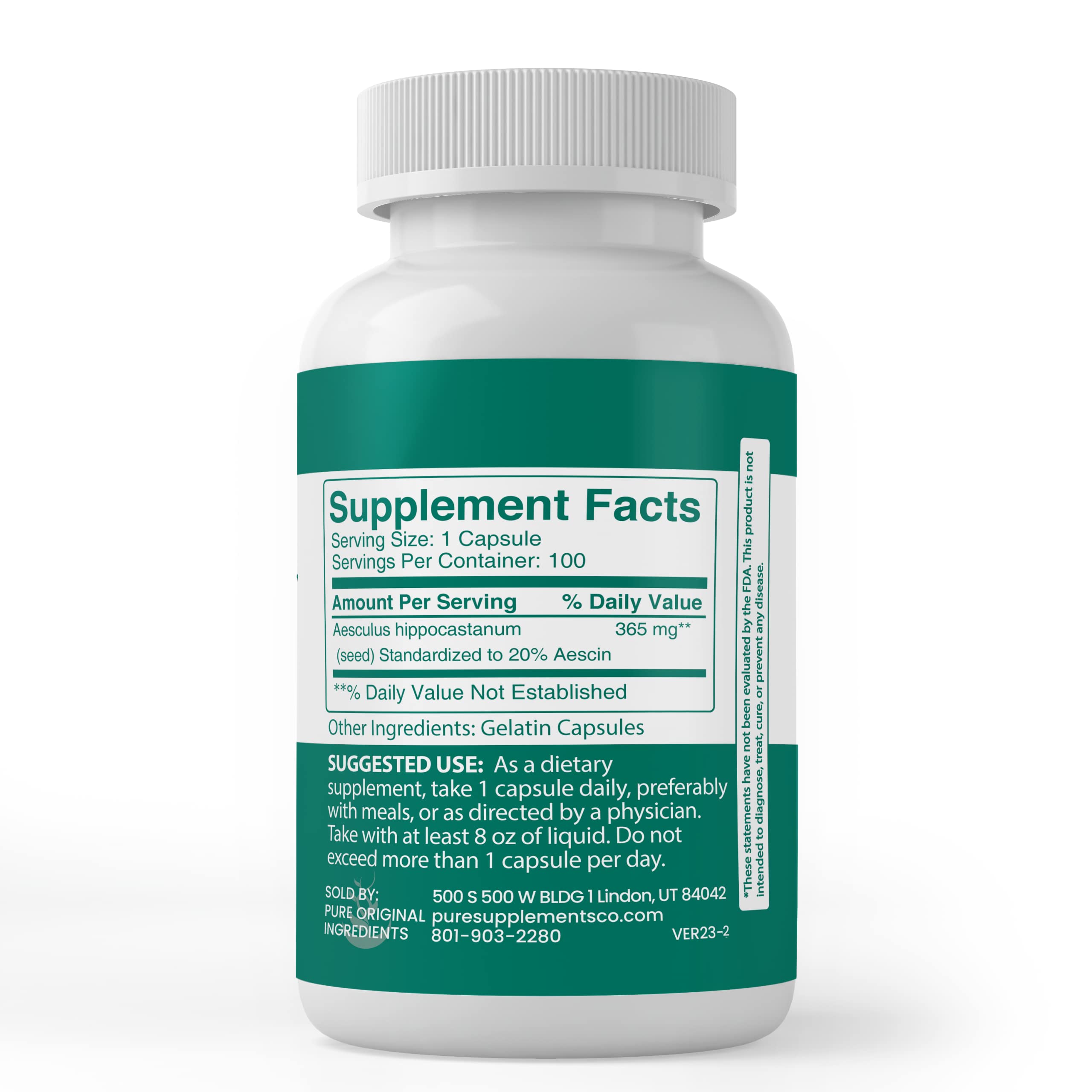 Packaging highlighting a single-ingredient Horse Chestnut supplement