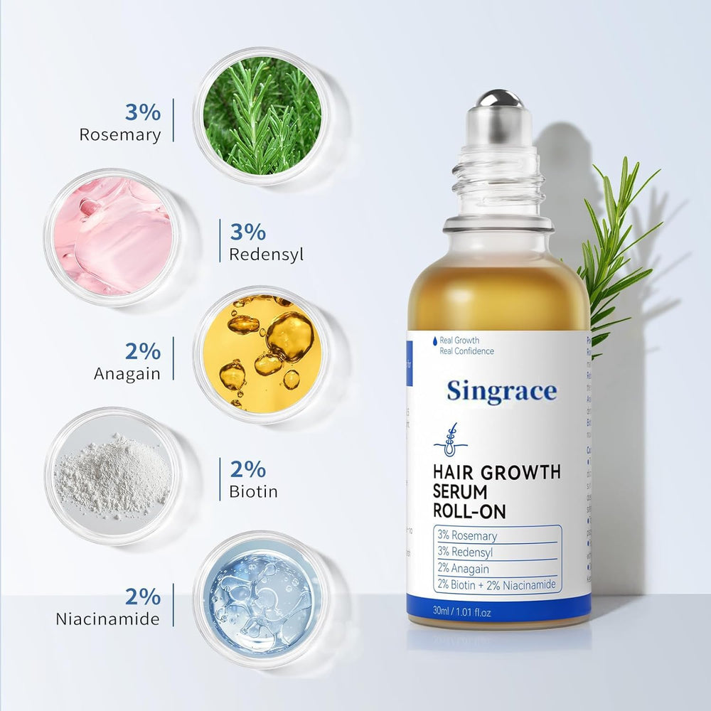 Singrace Ball head shows precise scalp targeting for thinning areas.