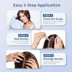 Singrace Serum on crown area demonstrates targeted application.