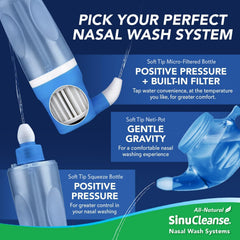 SinuCleanse soft tip neti pot daily-use setup supports routine nasal wellness.