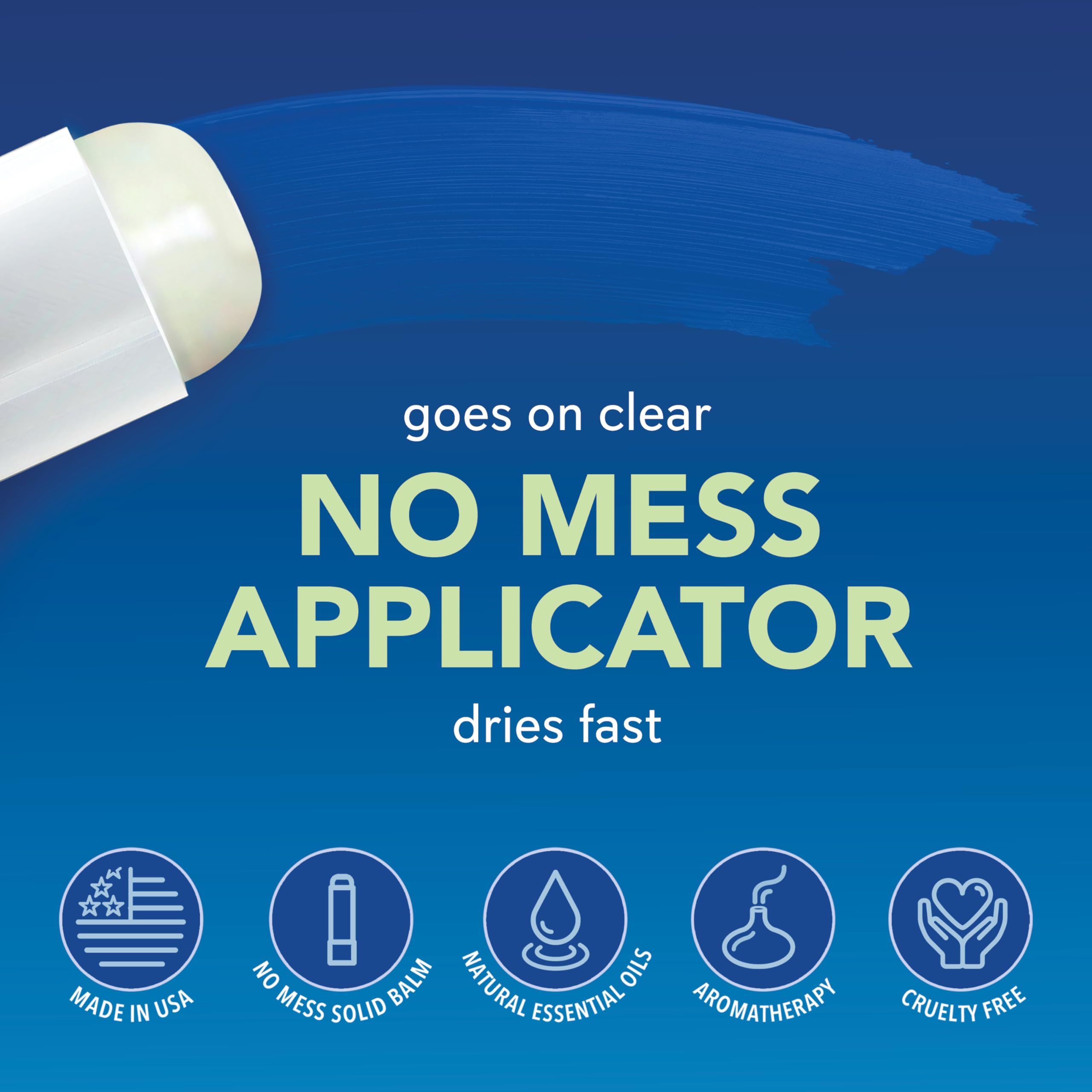 SinuCleanse Vapor Stick clear-dry formula on skin with moisturizing feel.