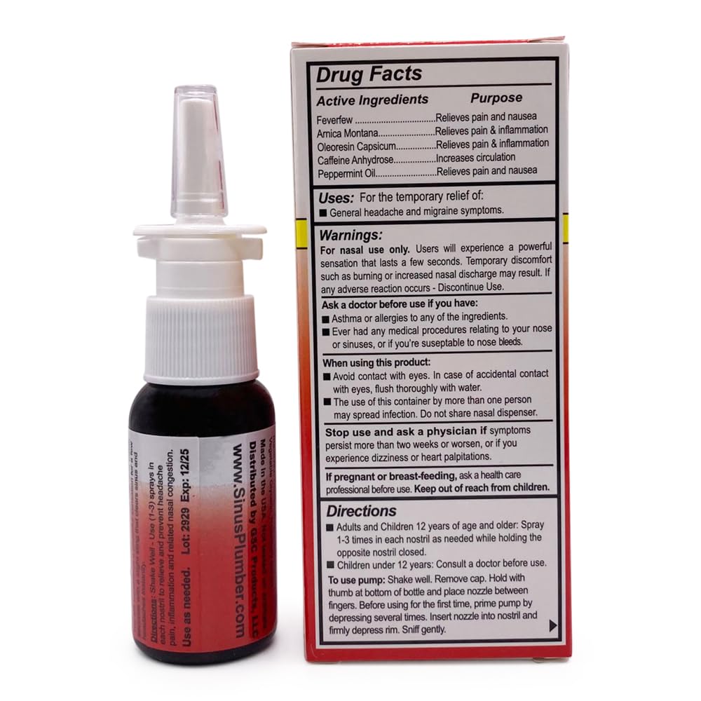 Sinus Plumber Headache Nasal Spray application clip demonstrates easy, on-the-go use